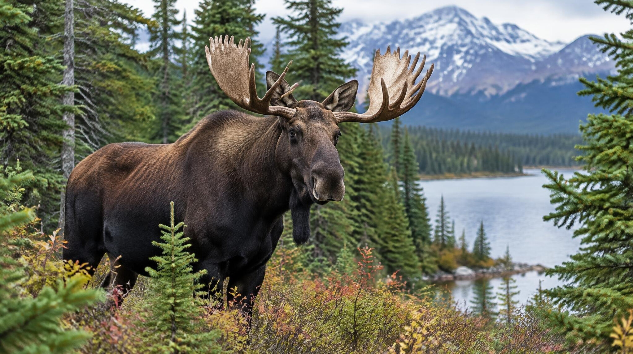moose in canadian woods
