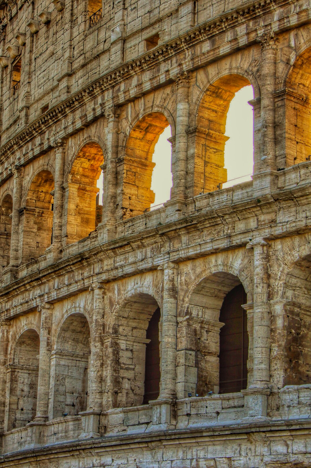 The Colosseum in Rome at golden hour